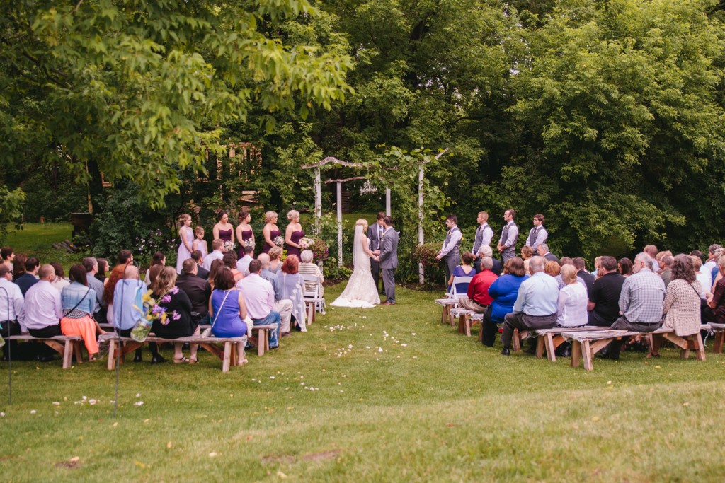 Beautiful ceremony example of Outdoor Wisconsin Weddings.