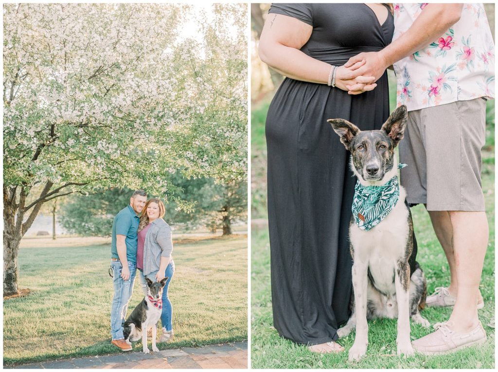 Lillydale Dance Hall Venue Engagement Session Eau Claire Photographer Dog at photo session family photo session
