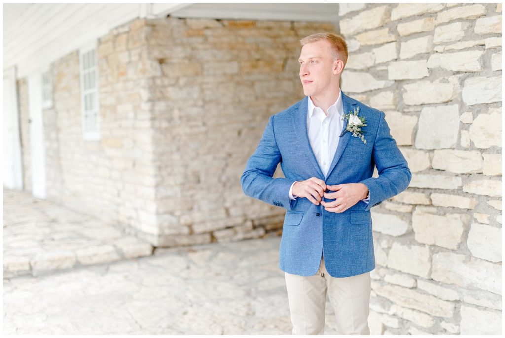 Groom portraits in Rochester Minnesota taken by Eau Claire Wisconsin wedding photographer, Alisha Marie Photography